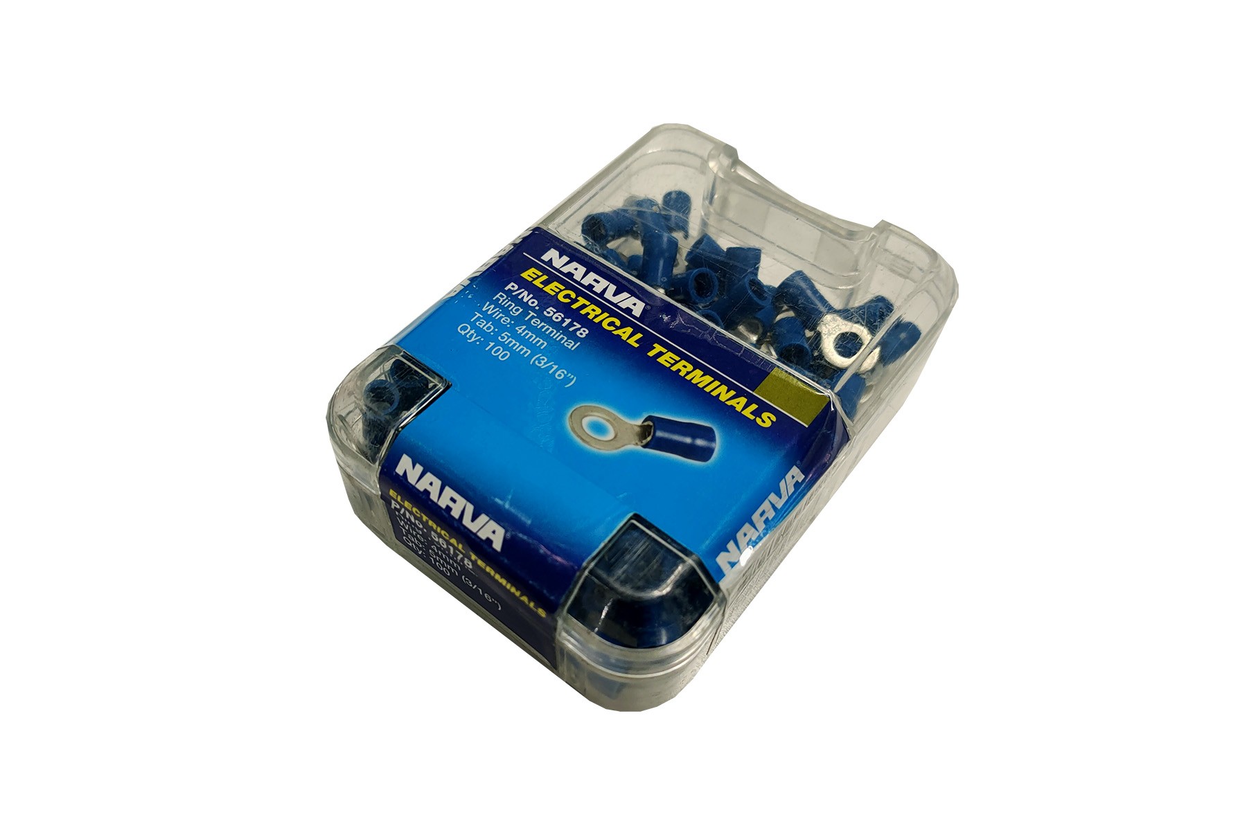 4mm Wire - 5mm Ring Terminal, Blue