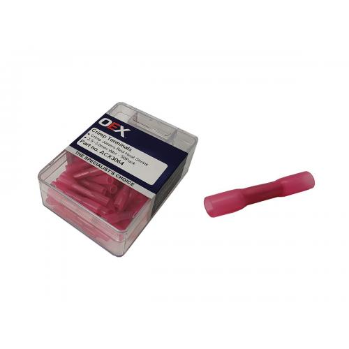 image of Heat shrink joiners, Red 50 pk, 2.5-3mm