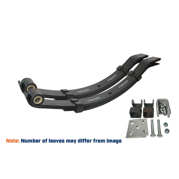 product image for Single Axle Spring Kit, 1000kg, 4 Leaf - Painted