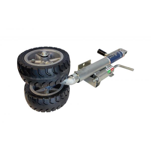 product image for Vertical pin, 7" Dual Alloy wheel, 500 kg, high bracket