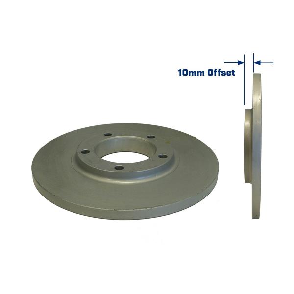 product image for 225mm non-vented rotor, cast iron 10mm offset
