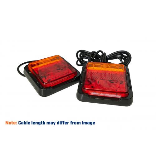 image of LED tail lamp Kit, 120x125mm - Short Cables