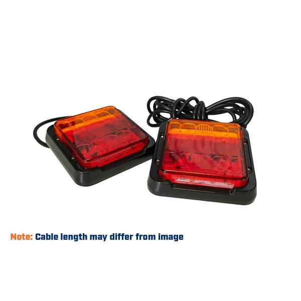 product image for LED tail lamp Kit, 120x125mm - Short Cables