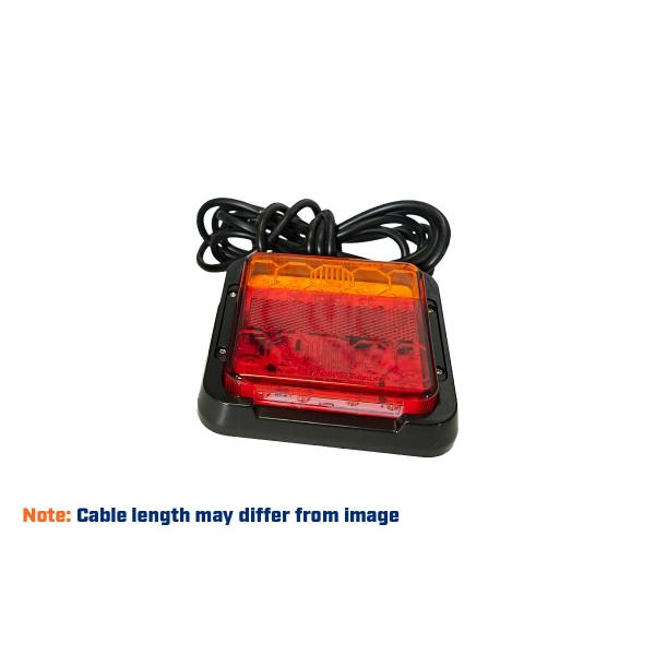 product image for LED tail lamp, 120x125mm, R/hand, incl NPL - 6m Cable