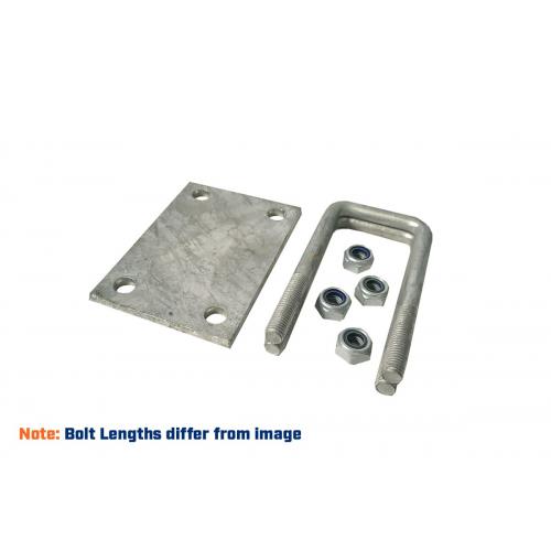 image of Wobble mount kit 6 mm plate 110mm U-bolts, galv