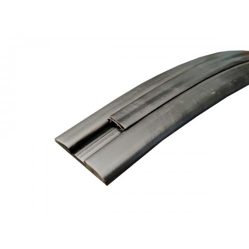 image of Skid strip grooved profile, 50 mm wide, black (per metre)