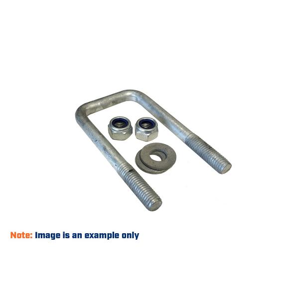 product image for U-bolts square 83mmL x 51mmW inside x M12 Ø, Galv