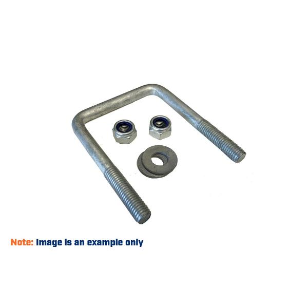 product image for U-bolts square 75mmL x 78mmW inside x M12 Ø, Galv