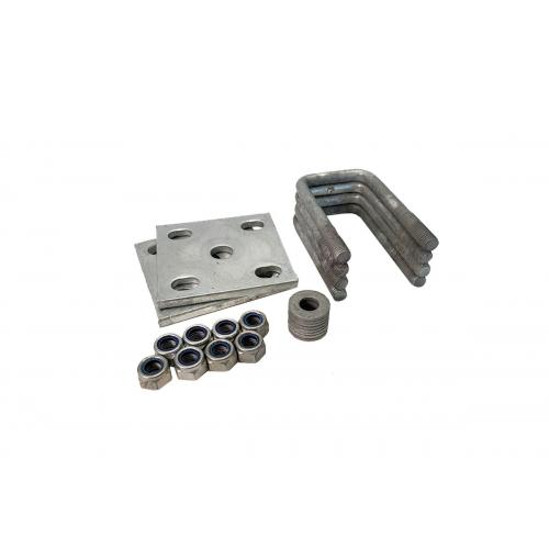 image of U-bolt & axle plate kit, 113mm IL x 50mm IW, Suits 4 Leaf