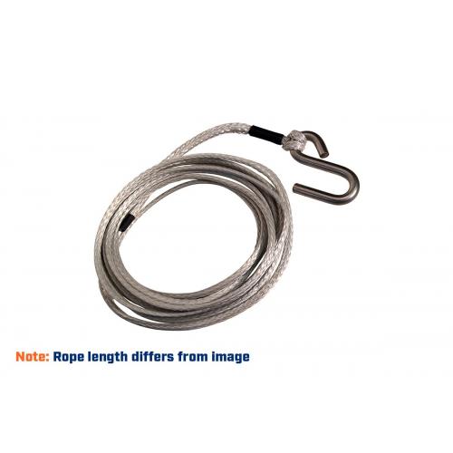 image of Synthetic winch rope, 6 m, S hook (10mm)