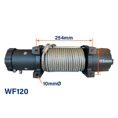 gallery image of 12000lb winch 12v, synthetic rope & alloy hawse