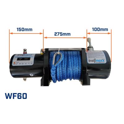 gallery image of 6000lb winch 12v , synthetic rope & alloy hawse