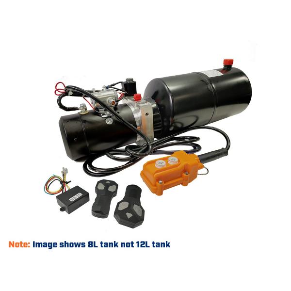 product image for Hydraulic power pack, 12v, 12L tank, Wireless