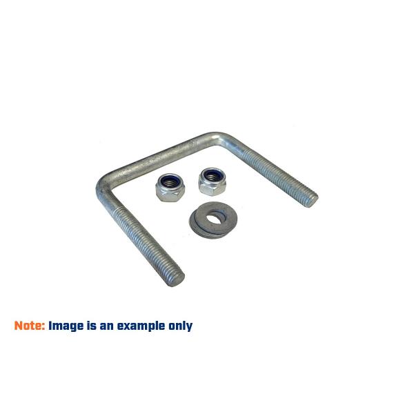 product image for U-bolts square 88mmL x 104mmW inside x M12 Ø, Galv