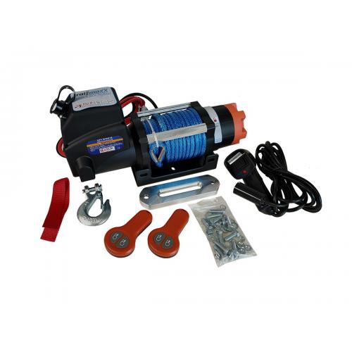 image of 6000lb winch, 12v inc remote Synthetic