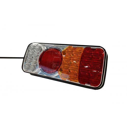 image of LED Tail lamp with reverse, 200x85mm, colour lens, 10-30v