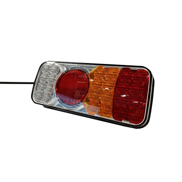 product image for LED Tail lamp with reverse, 200x85mm, colour lens, 10-30v