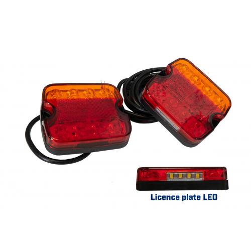 image of LED tail lamp kit, 100x95mm - Short Cables