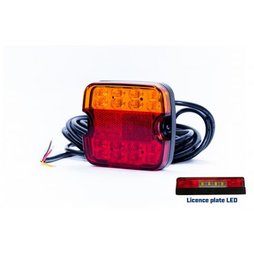 image of LED tail lamp, 120x125mm, R/hand, incl NPL - 8m Cable