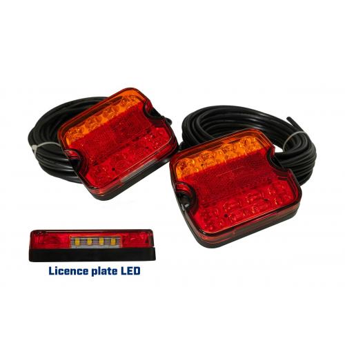 image of LED tail lamp kit, 100x95mm - 8m Cables