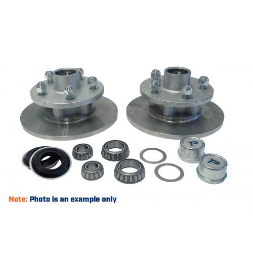 image of 225mm Stainless Disc 1750kg Hub Kit 5 x 4 1/2" x 1/2"
